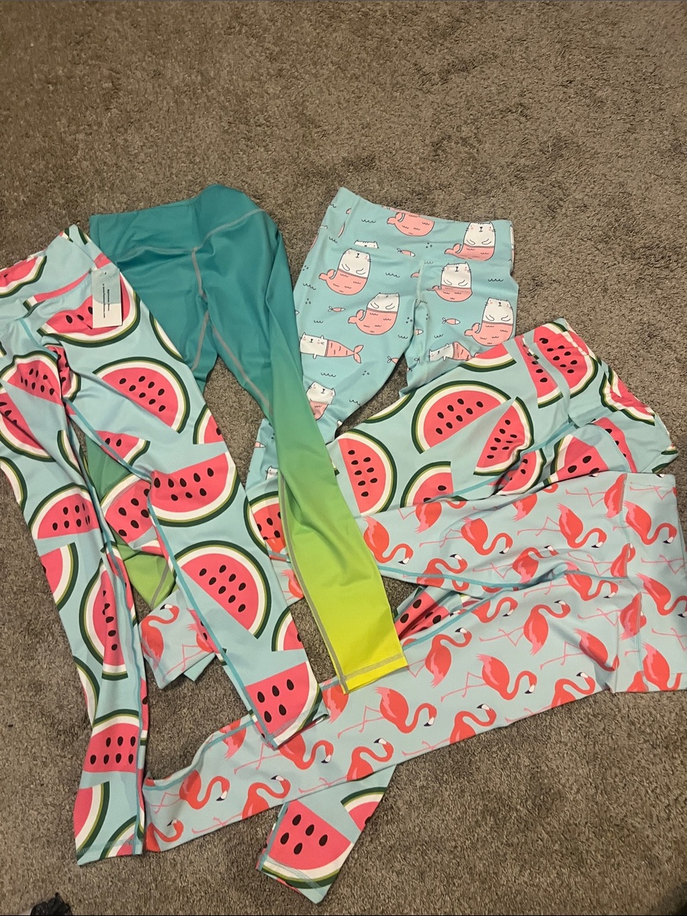 5 Pair Flexi Lexi Leggings Medium GUC